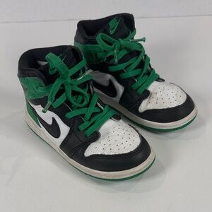 Nike Kids Sneakers 10c - Air Jordan- Black, White, and Green
